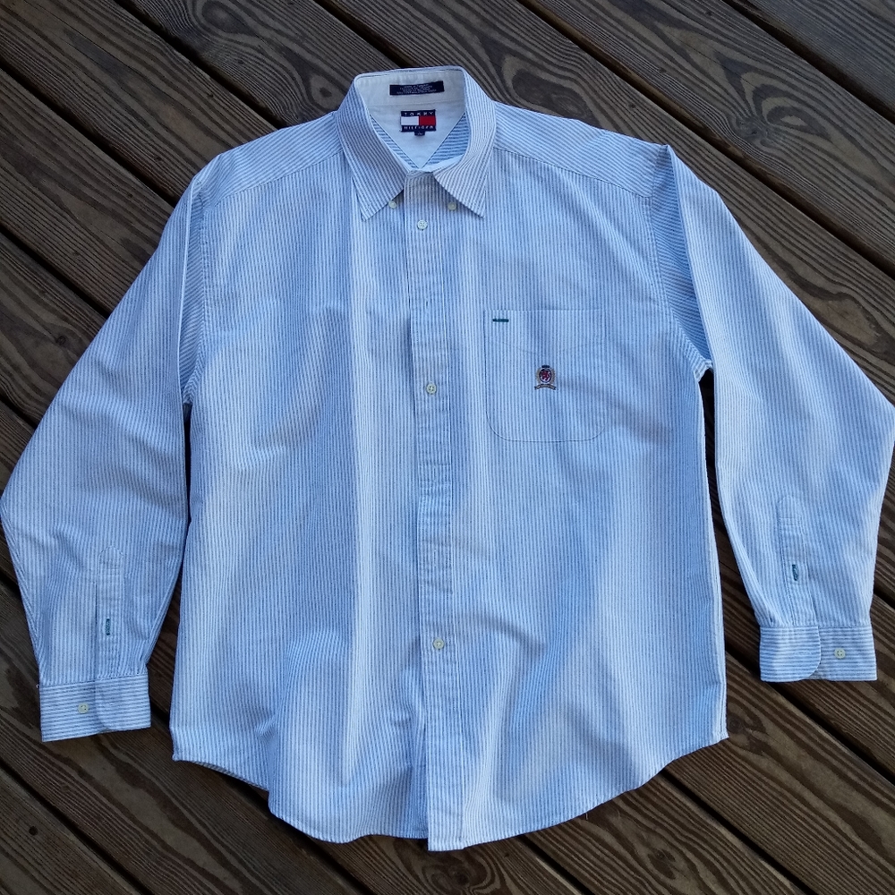 Tommy Hilfiger Long Sleeve Button Down Men's Large